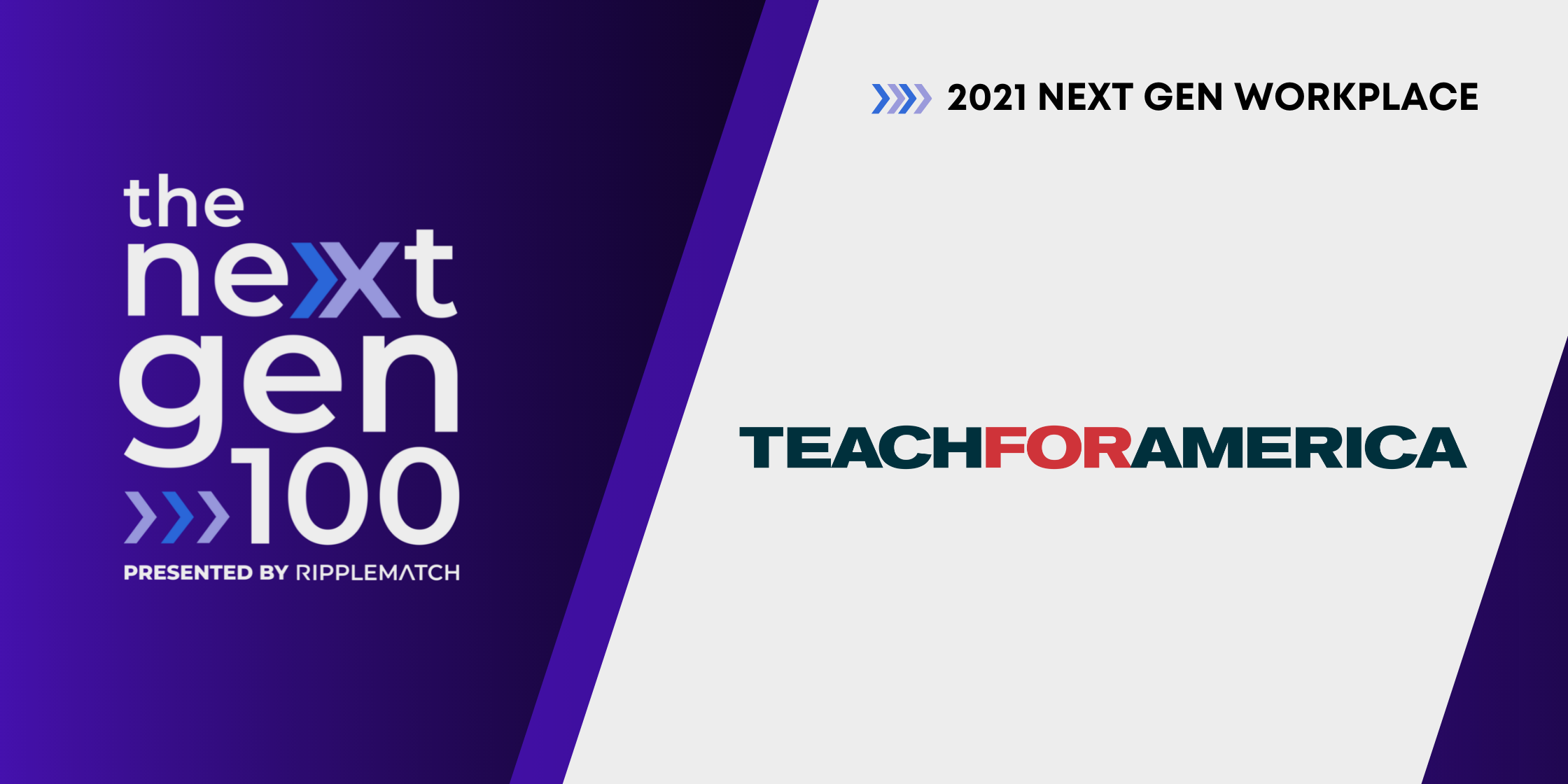 Teach For America is a Top 100 Next Gen Workplace 2021